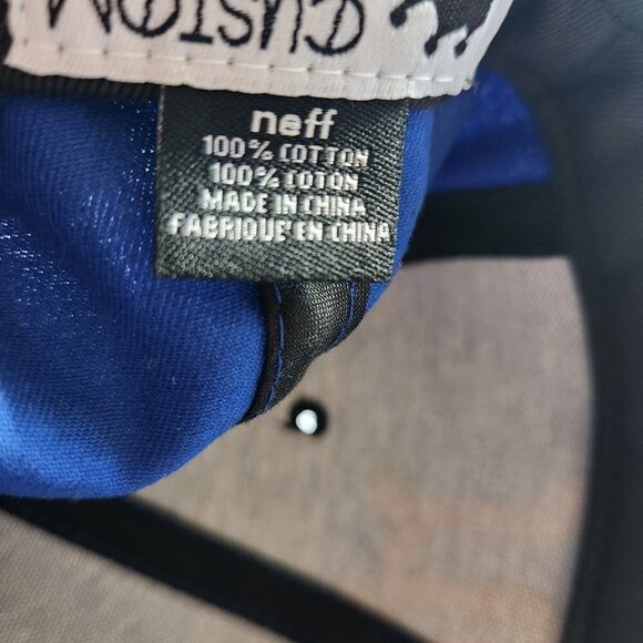 Neff Headwear Flat Bill Snapback Cap Hat Black Blue Orange Adjustable - Picture 10 of 12